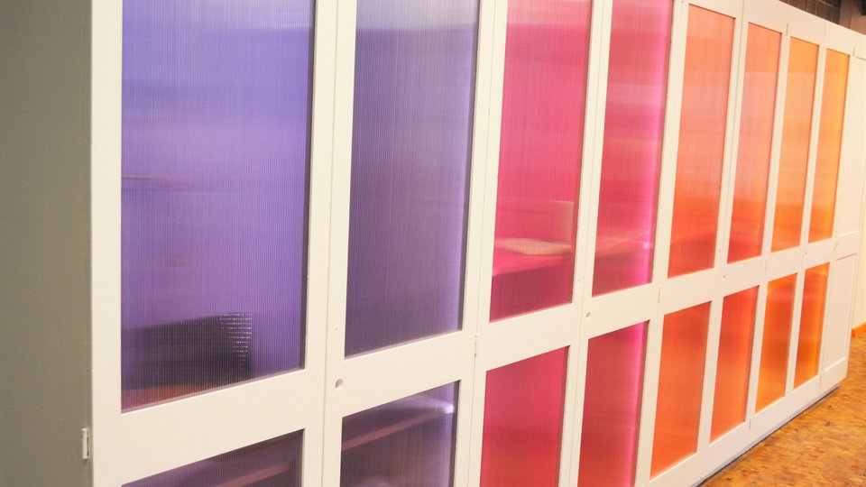 Schränke im neuen Lernraum der HFT Stuttgart